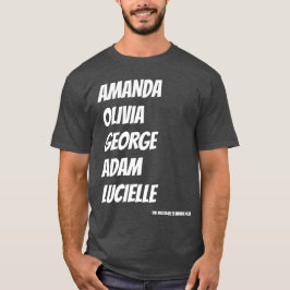 De Regulieren van Amanda Lexie Namen T Shirt