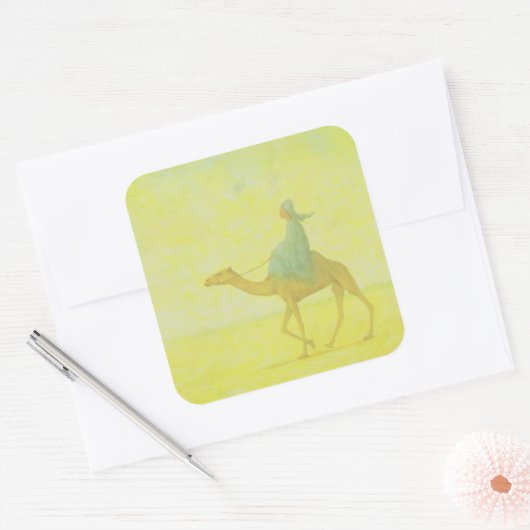 De reis 1993 vierkante sticker (Envelop)