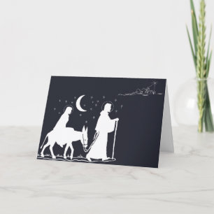De reis aan Bethlehem Feestdagen Kaart