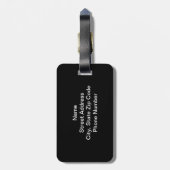 De reis bagagelabel (Achterkant verticaal)