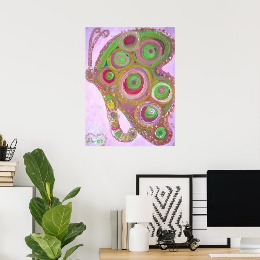 de reis begint poster (Thuiskantoor)