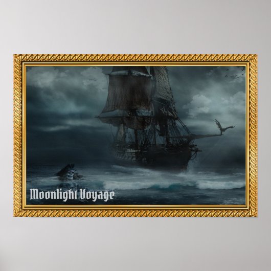 De reis bij maanlicht poster (Voorkant)