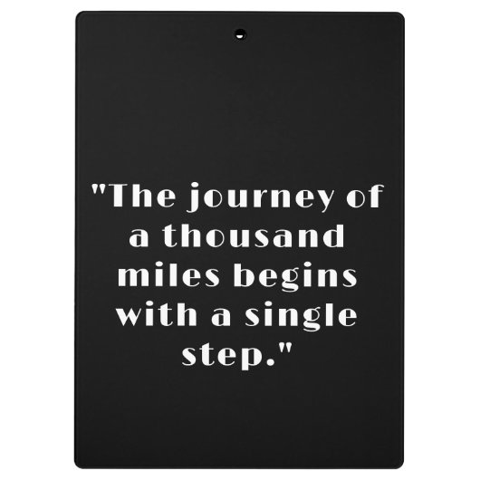 De reis citeert Custom Text Horse foto Klembord (Achterkant)