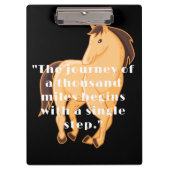 De reis citeert Custom Text Horse foto Klembord (Voorkant)