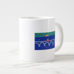 De reis die nooit in 2002 heeft plaatsgevonden grote koffiekop
