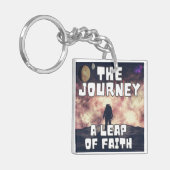 De reis - een sprong van het geloof sleutelhanger (Voorkant Links)