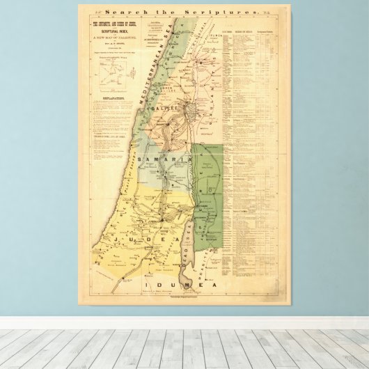 De reis en de akte van Jezus (1881) Canvas Afdruk (Insitu (Houten vloer))