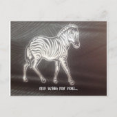 De reis en ziet de wereld briefkaart (Voorkant)