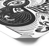 De reis is binnen - psychedelische derde oogvisie poster (Hoek)