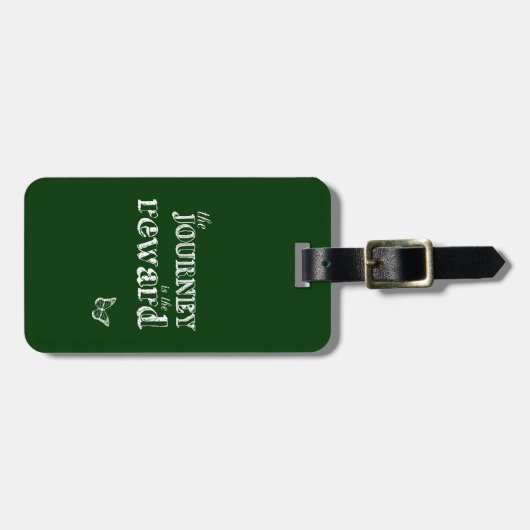 De reis is de beloning bagagelabel (Voorkant horizontaal)