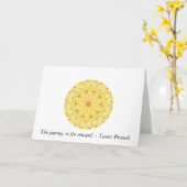 De reis is de beloning. - Taoist Proverb Kaart (Gele Bloem)