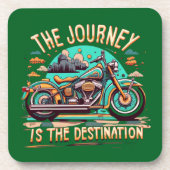 De reis is de bestemming: motorfiets bier onderzetter (Voorkant)