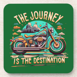 De reis is de bestemming:  motorfiets bier onderzetter