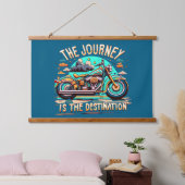 De reis is de bestemming:  motorfiets hangend wandkleed (Slaapkamer)