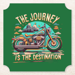 De reis is de bestemming:  motorfiets kartonnen onderzetters