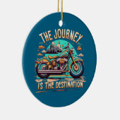 De reis is de bestemming:  motorfiets keramisch ornament (Rechts)