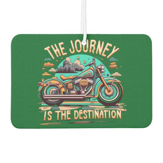 De reis is de bestemming:  motorfiets luchtverfrisser (Voorkant)