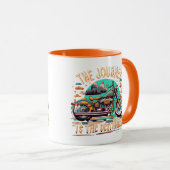 De reis is de bestemming:  motorfiets mok (Voorkant rechts)