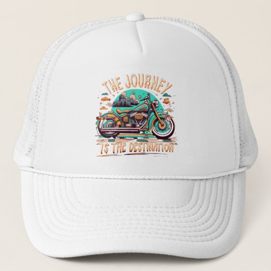 De reis is de bestemming: motorfiets trucker pet (Voorkant)