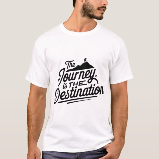 De reis is de bestemming t-shirt (Voorkant)