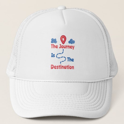 De reis is het doel trucker pet (Voorkant)