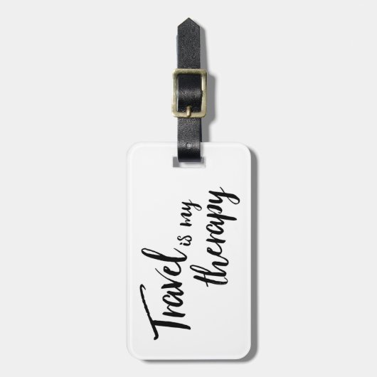 De reis is mijn Bagagelabel van de Therapie (Voorkant verticaal)
