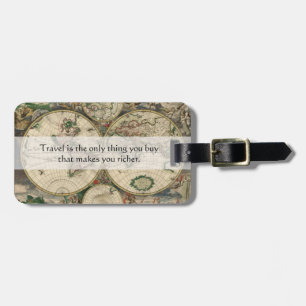 De reis maakt u Rijker Personaliseerbare Citaat - Bagagelabel