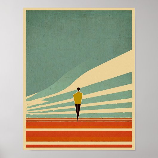 "De Reis" Minimalistische inspirerende kunst Poster (Voorkant)
