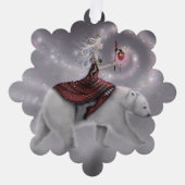 De reis Mystieke Fairy Queen op Polar Beer Ornament Kaart (Voorkant)