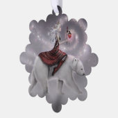 De reis Mystieke Fairy Queen op Polar Beer Ornament Kaart (Links)