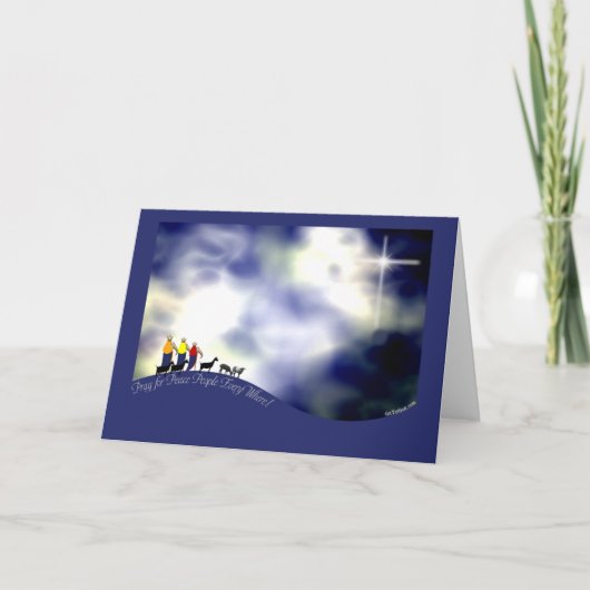 De reis naar Bethlehem Goat met Kerstmis Feestdagen Kaart (Voorkant)