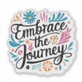 De reis omhelzen sticker (Voorkant)