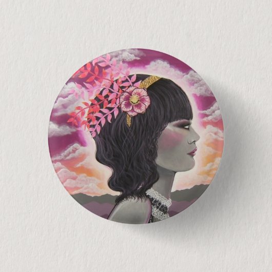 De reis ronde button 3,2 cm (Voorkant)