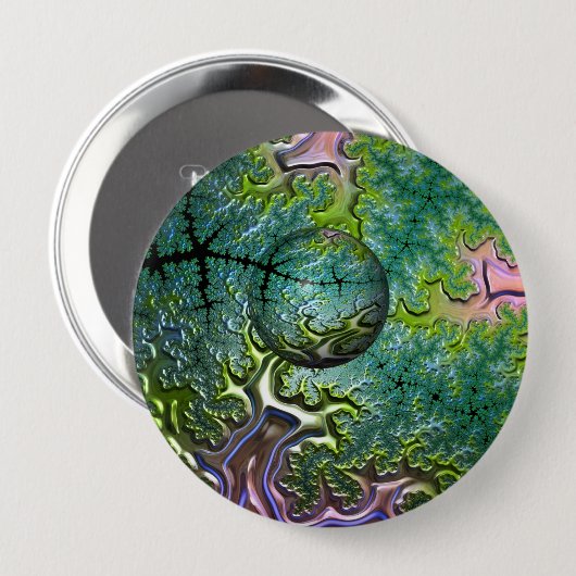 De reis rondreisbadge ronde button 4,0 cm (Voorkant /achterkant)