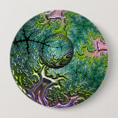 De reis rondreisbadge ronde button 4,0 cm (Voorkant)