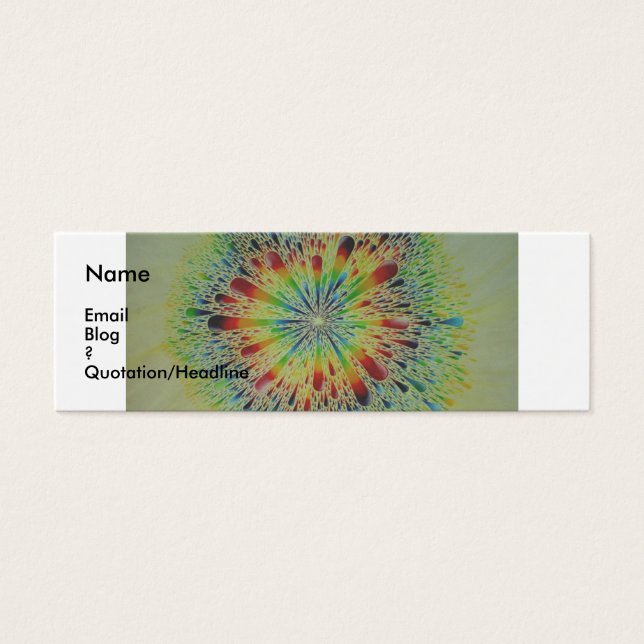 De reis Thuis, Naam, E-mail, Blog,?, Quota... Mini Visitekaartjes (Voorkant)