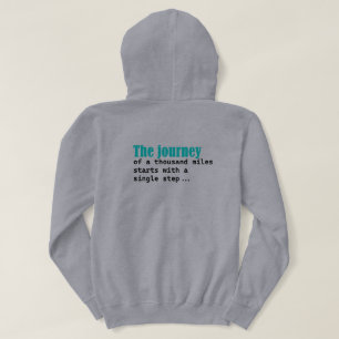 De reis van 1000 kilometer begint met een stap hoodie
