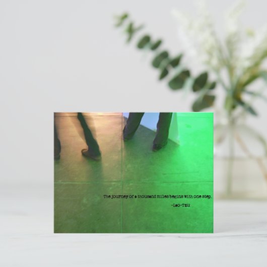 De reis van 1.000 km... briefkaart (Staand voorkant)