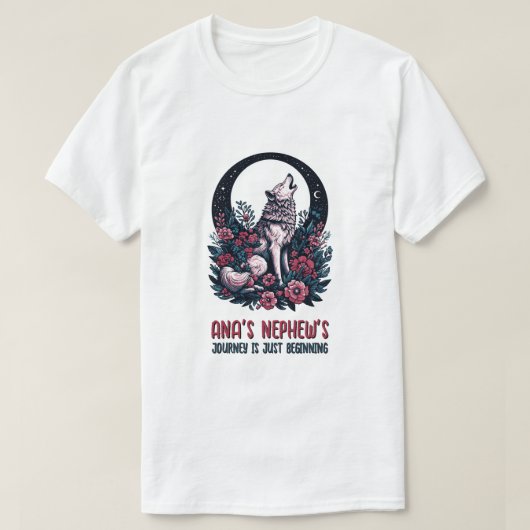 De reis van Anna's neef is nog maar net begonnen T-shirt (Design voorkant)