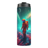 De reis van astronauten door buitenaardse gebieden thermosbeker (Voorkant)