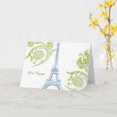 De Reis van Bon, het Wenskaart van Eiffel Kaart (Gele Bloem)