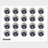 De reis van de baby-chimpansee ronde sticker (Vel)