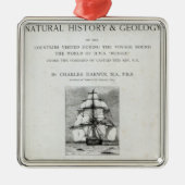 De reis van de beagle metalen ornament (Voorkant)