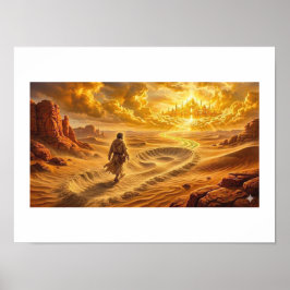 De Reis van de Beloofde Land Woestijnsnelweg Poster