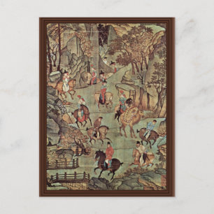 De reis van de keizer Ming Huang Shu na Briefkaart