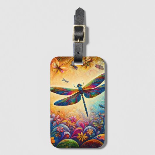 De reis van de libel bagagelabel (Voorkant (verticaal))