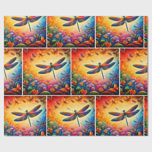 De reis van de libel cadeaupapier (Vlak)