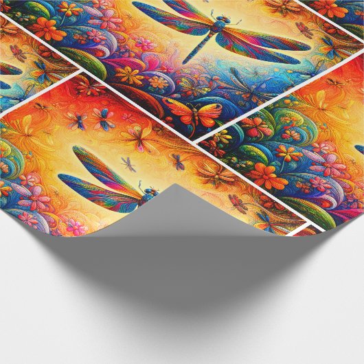 De reis van de libel cadeaupapier (Hoek)