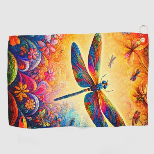 De reis van de libel golfhanddoek (Horizontaal)