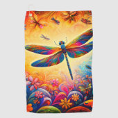 De reis van de libel golfhanddoek (Voorkant)